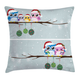 Kalum Christmas Family on Tree Outdoor Cushion Cover