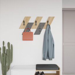 Ylve 5-Hook Wall Mounted Coat Rack with Hanger Storage