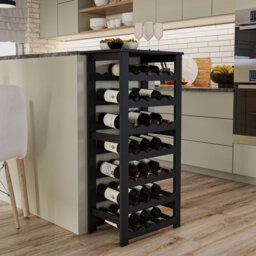 Abderahmane Solid Wood Freestanding Wine Bottle Rack