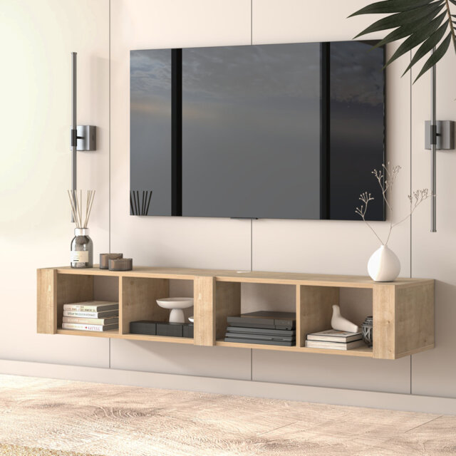 "Aven Tv Stand For Tvs Up To 78"" With Open Shelves"
