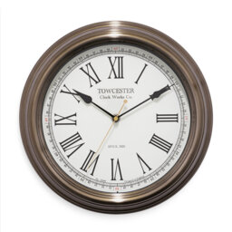 Acctim Wall Clock Metal Case Roman Numerals Spade Hands 30cm