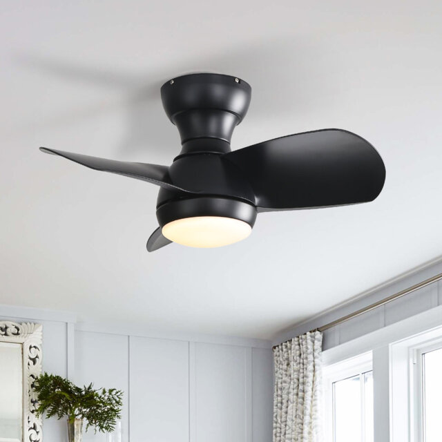 58CM Classic Three ABS Blades Ceiling Fan With LED Lights