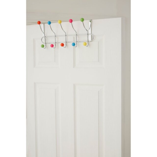 Aluminum Over-the-Door 10 - Hook Wall Mounted Coat Rack