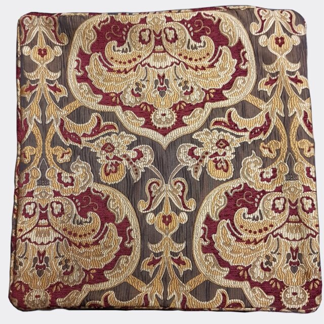 Georgia Cushion Cover Pair in Burgundy Floral Decorative Available in 18x18 & 22x22 Inches