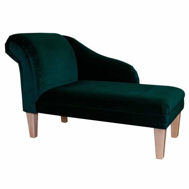 Jasper Green Velvet Chaise Longue