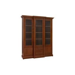 Kent 168cm Tall Display Cabinet â 5-Door Glass Showcase with 2 Drawers