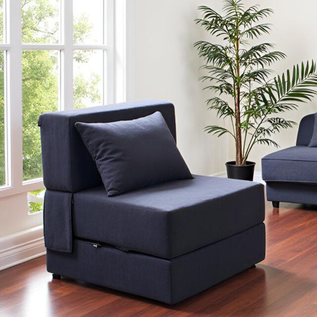 6 in 1 Convertible Folding Sofa Bed, 20cm Thick Floor Lounger For Living Room, Single Chair, Guest Mattress with Pillow, Foldable Couch for Sleeping,D