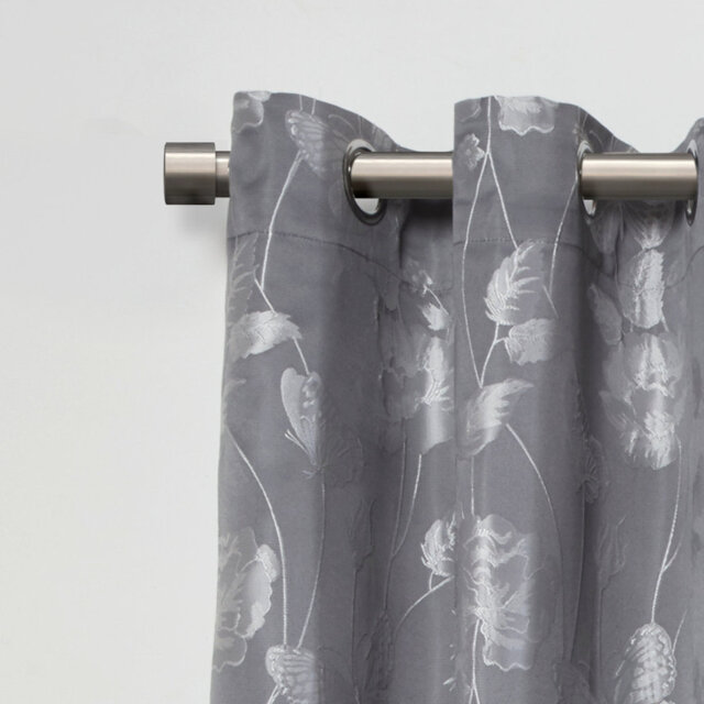 Full Stop Extendable Eyelet Curtain Pole and Hardware Set