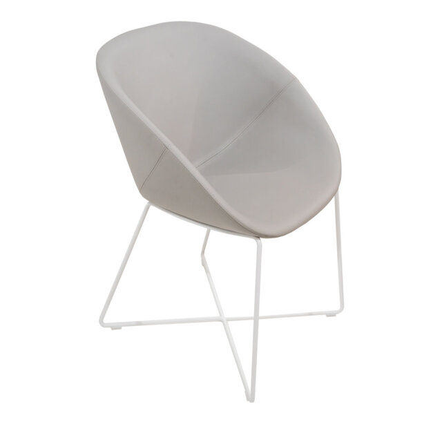 COQUILLE T (BI+T777) Dining Chair in T777 PEARL