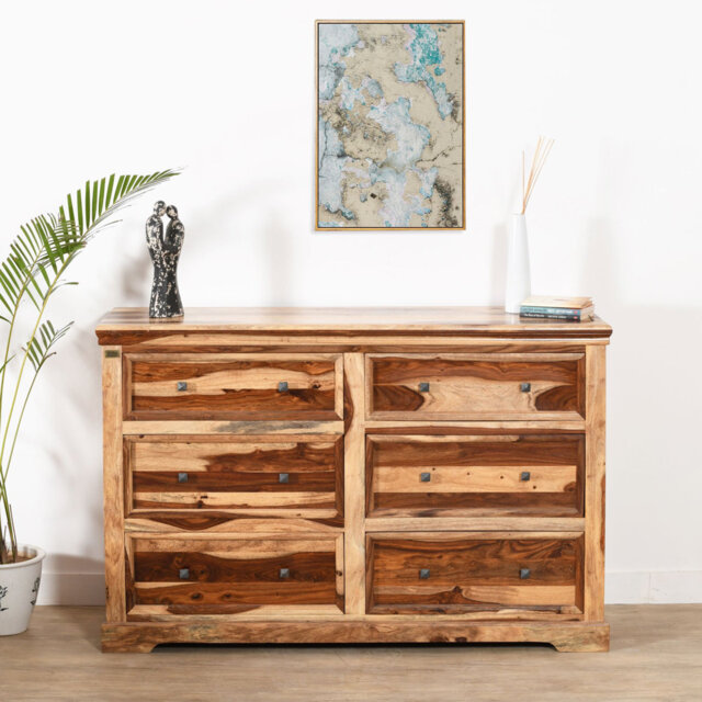 The Farmhouse Solid Sheesham Wood Chest Of Drawers