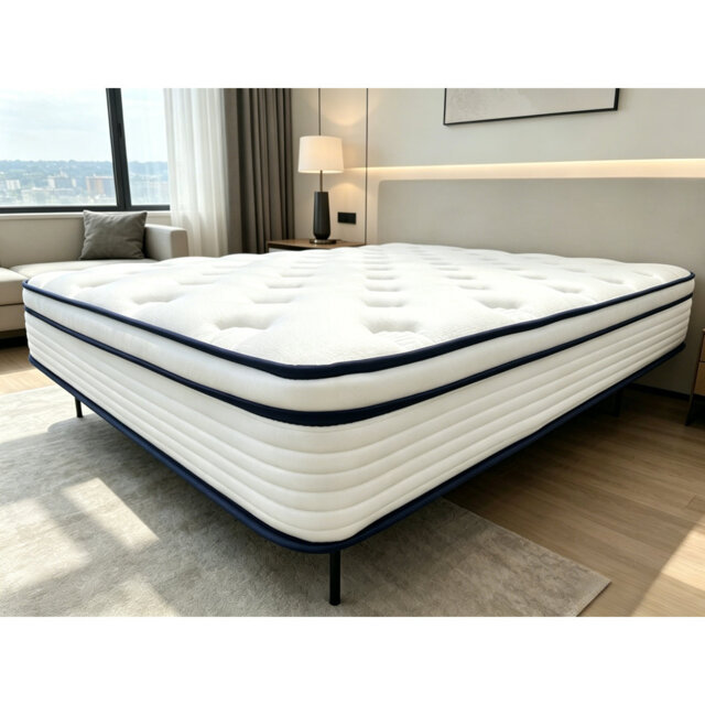 Knitted Fabric Cover Pocket Sprung Mattress Medium Firm Breathable Support Mattress