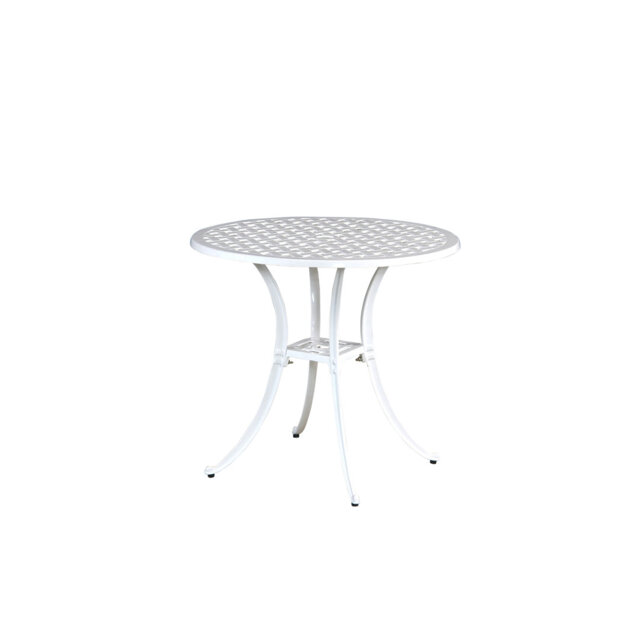 Becket Round Metal Outdoor Bistro Table With Umbrella Hole , 80cm cm W 80cm cm D