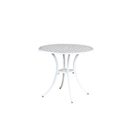 Becket Round Metal Outdoor Bistro Table With Umbrella Hole , 80cm cm W 80cm cm D
