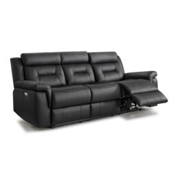 Demea 3 Seater Genuine Leather Electric Recliner