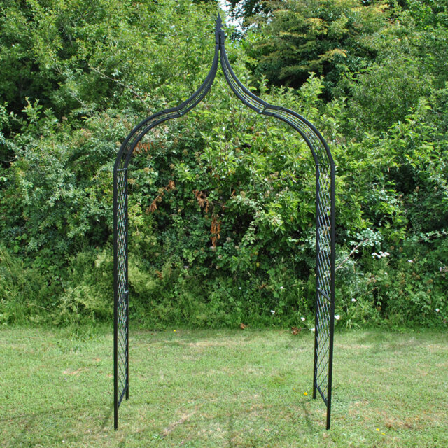 Tuscan Metal Decorative Garden Arch With Ground Spikes
