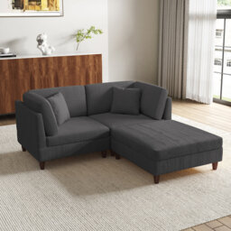 2 Seater Corduroy Corner Sofa