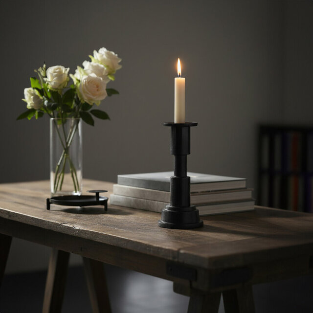 Zac Metal Floor Candlestick