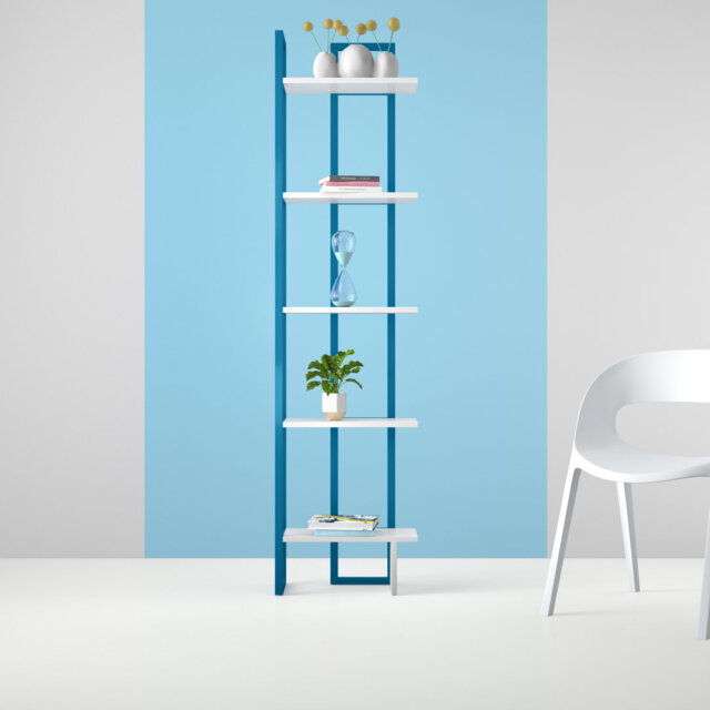 Alica 180cm H x 45.2cm W Corner Bookcase