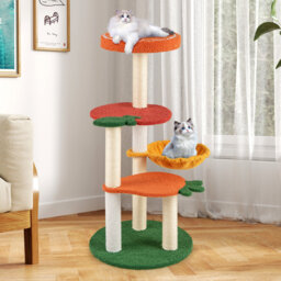 Multi-level Cat Tree Cute Fruit World Cat Tower w/Fruit-shaped Platforms