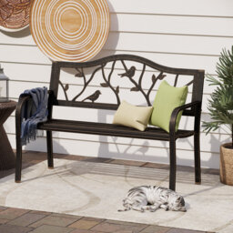 Landwehr Powder Coated Steel Park Bench