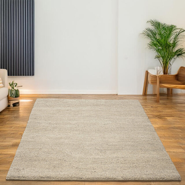 Taza Royal Hand Knotted Wool Grey Indoor Rug