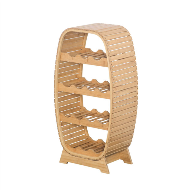 Large Oval Wine Rack, Wooden Wine Holder, Rustic Rack For Wine Storage, Free Standing Wine Storage Unit, Cellar, Kitchen, Living Room, Wine Bar, Barre