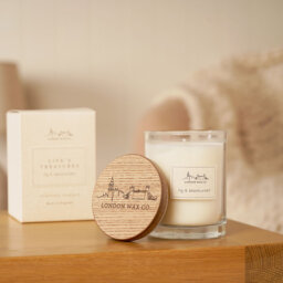 Scented Jar Candle with Glass Holder