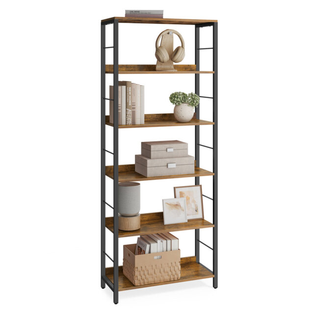 Aftyn 60cm W Steel Etagere Bookcase