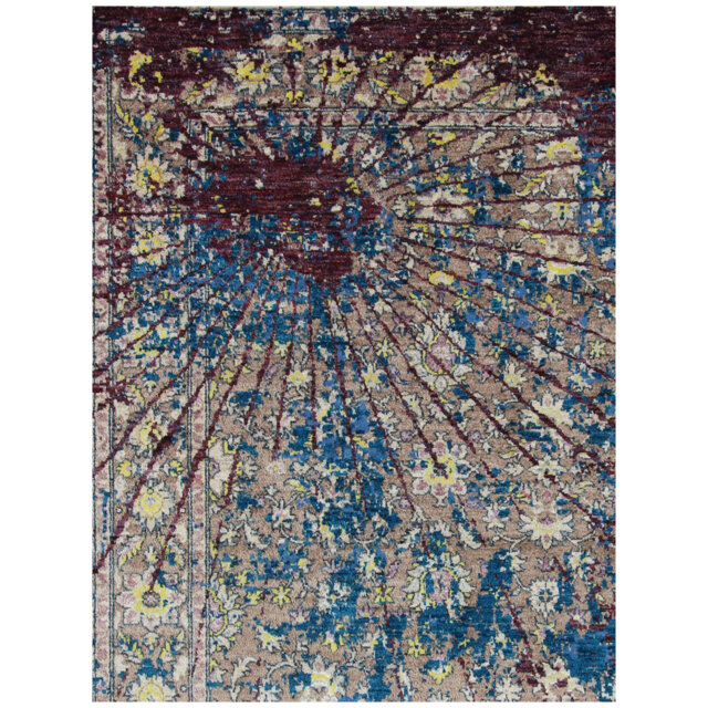 Geometric Hand Knotted 184cm X 243cm Area Rug