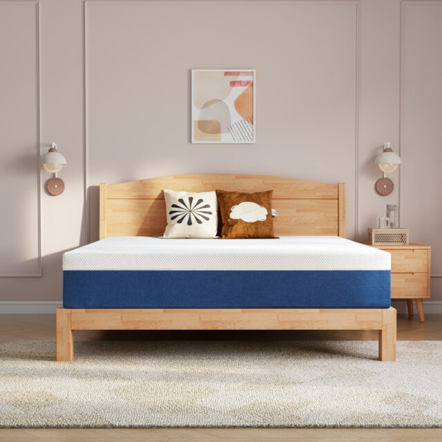 DubidapOn15cm Medium Firm Gel Memory Foam Mattress With Removable Cover for No-Noise Deeply Safe Sleep