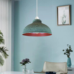 Industrial Ceiling Pendant Light Shades Retro Style Curvy Dome Shaped Lamp Shades Metal Easy Fit Ceiling Pendant Light Shades For Light Fixtures