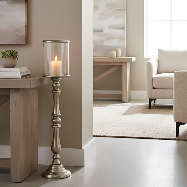 Aluminium Floor Candlestick