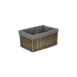 Wicker Storage Basket with Lining