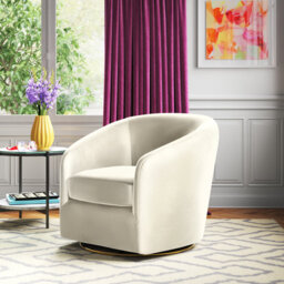 Amarante Contemporary and Classic Velvet Swivel Chair