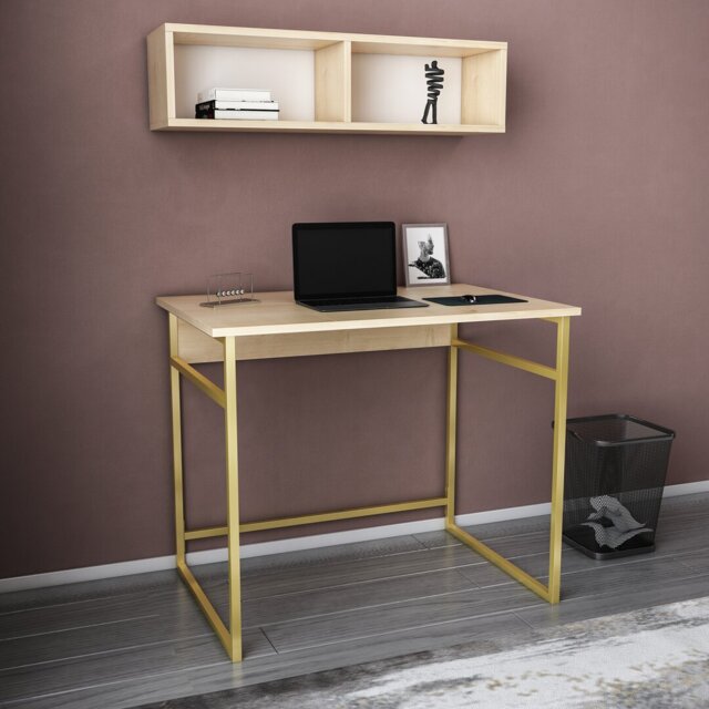 Hussum 90cm W Rectangular Computer Desk