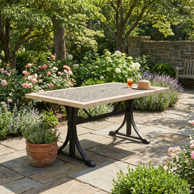 WILMINGTON Garden Stone Mosaic Table