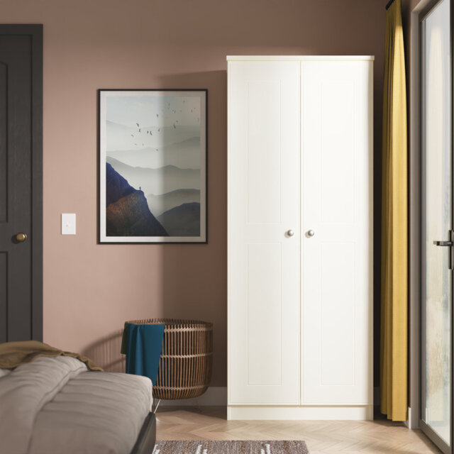 Conners 2 Door Wardrobe in Grey Matt