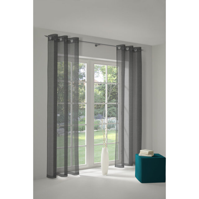 Peck Eyelet Room Darkening Single Curtain
