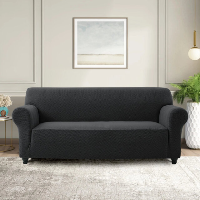 Spandex Stretch Sofa Cover - Jacquard Pattern Sofa Slipcover & Furniture Protector