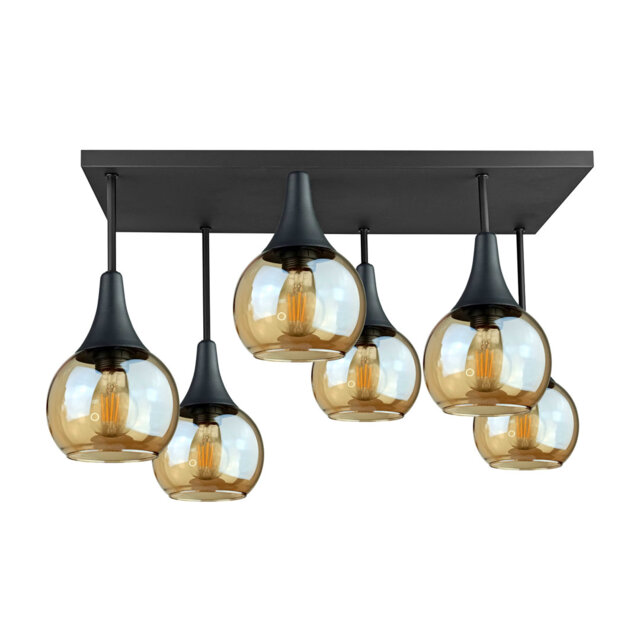 Asa Glass Semi Flush Mount