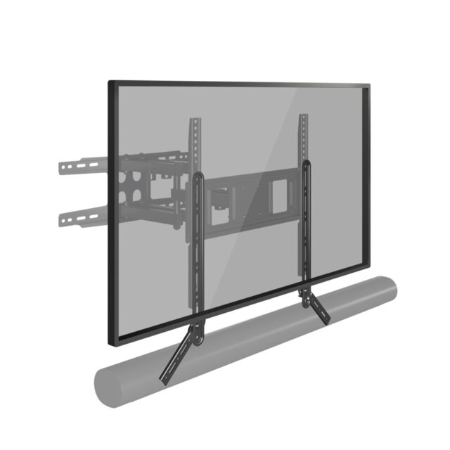 Vonhaus Sound Bar Bracket, Adjustable Universal Sound Bar Mount For Above Or Below Tv, Easy To Install, Sturdy & Compatible With Sonos Arc, Lg & Most