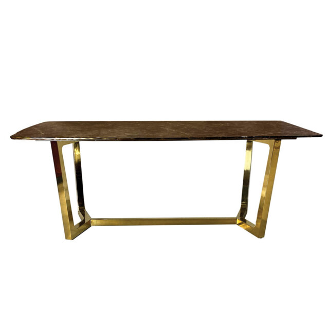 Sean Faux Marble Top Metal Base Dining Table