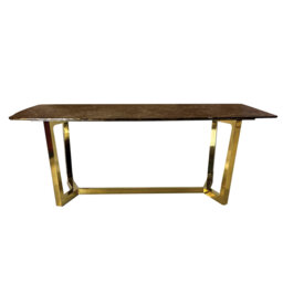 Sean Faux Marble Top Metal Base Dining Table
