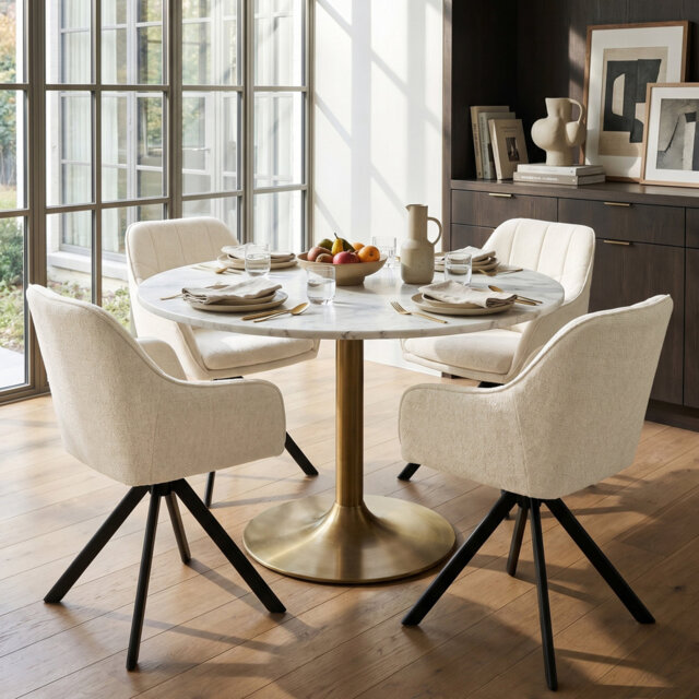 51cm H Upholstered Arm Dining Chair For Kitchen Dining Living Room