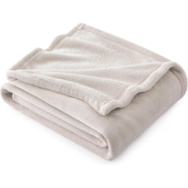 Fleece Throw Blanket For Sofa - Soft Cosy Fluffy Blankets For Bed, Warm Single Throws For Audlts, Decor Gifts For Women And Men,Beige, 130X150 Cm