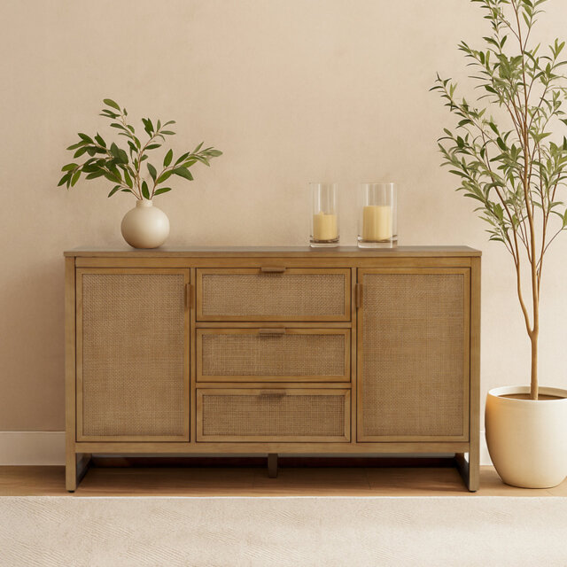 140cm Solid Wood Sideboard