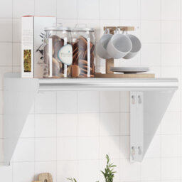 Latitude Run Wall Shelf Stainless Steel