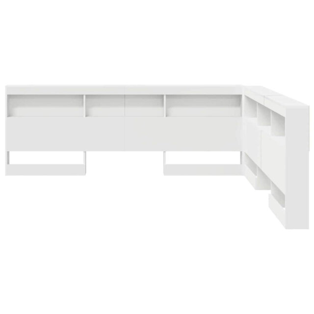 Storage Headboard Concrete Engineered Wood
