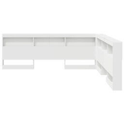 Storage Headboard Concrete Engineered Wood
