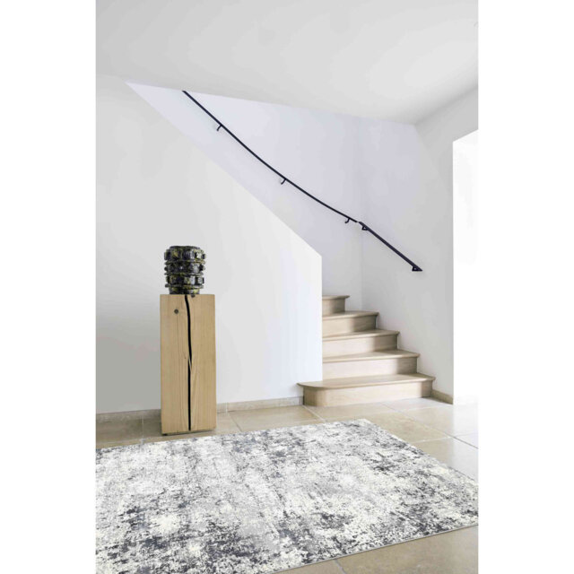 Ferland Power Loom Silver/Black Rug